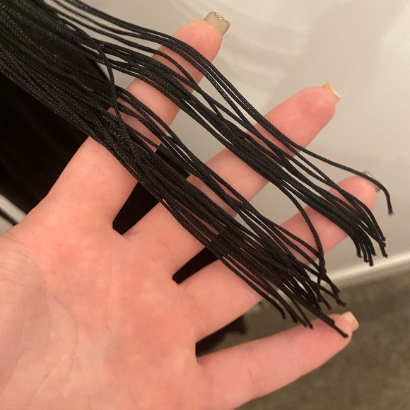 fringe black dress open back - Picture 5 of 5